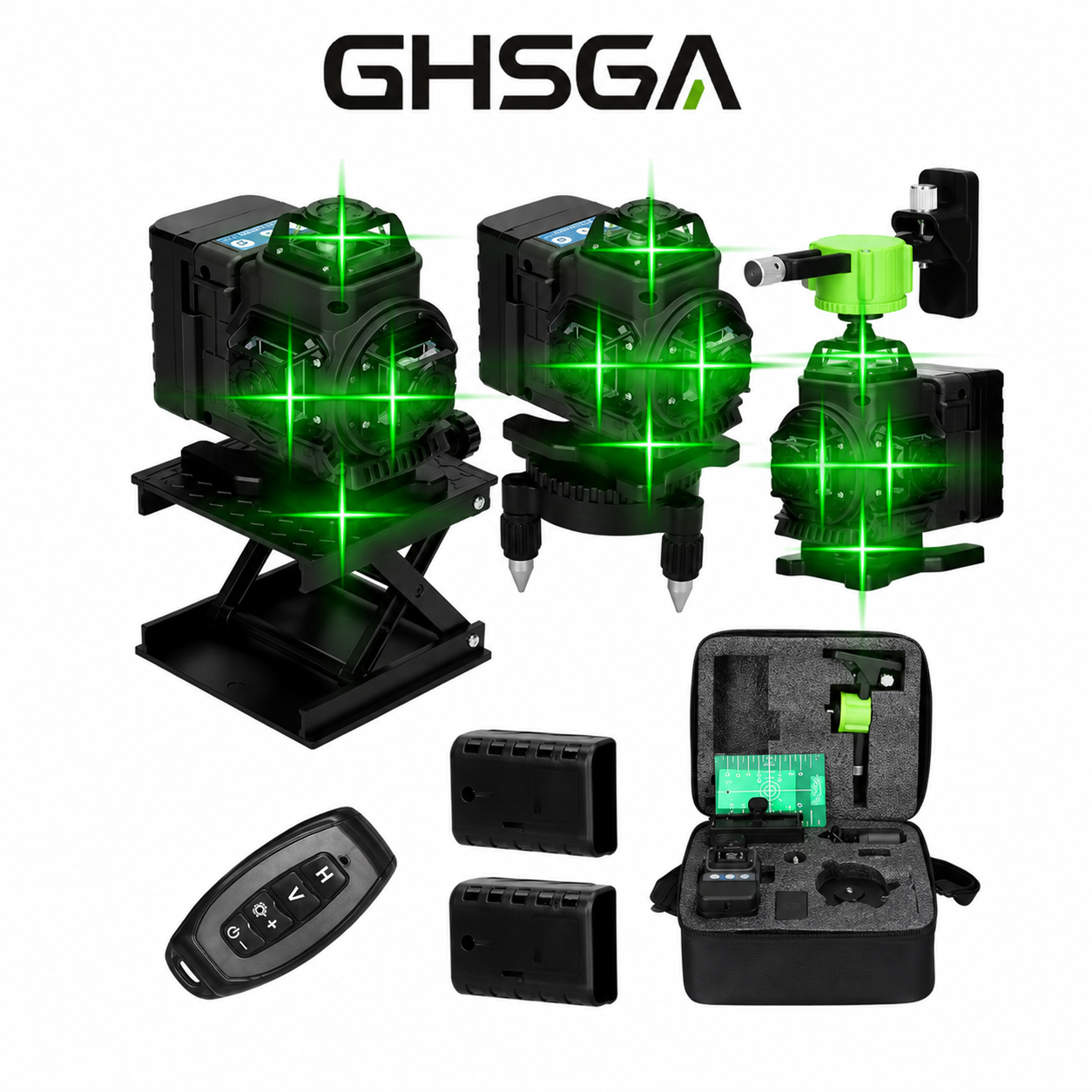 Livella Laser 4D a 16 Linee con Luce Verde
